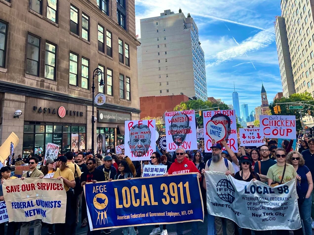 No Kings! Last week, EPA employees across the country hit the streets (with some pretty great signs) to advocate for our right to do our jobs & to protect human health and the environment.
Last week, we marched. This week, WE VOTE 🗳️
Visit vote.org to find information about your polling site.
#nokings #nokingsday👑🚫 #afge #enviroment #unionpower