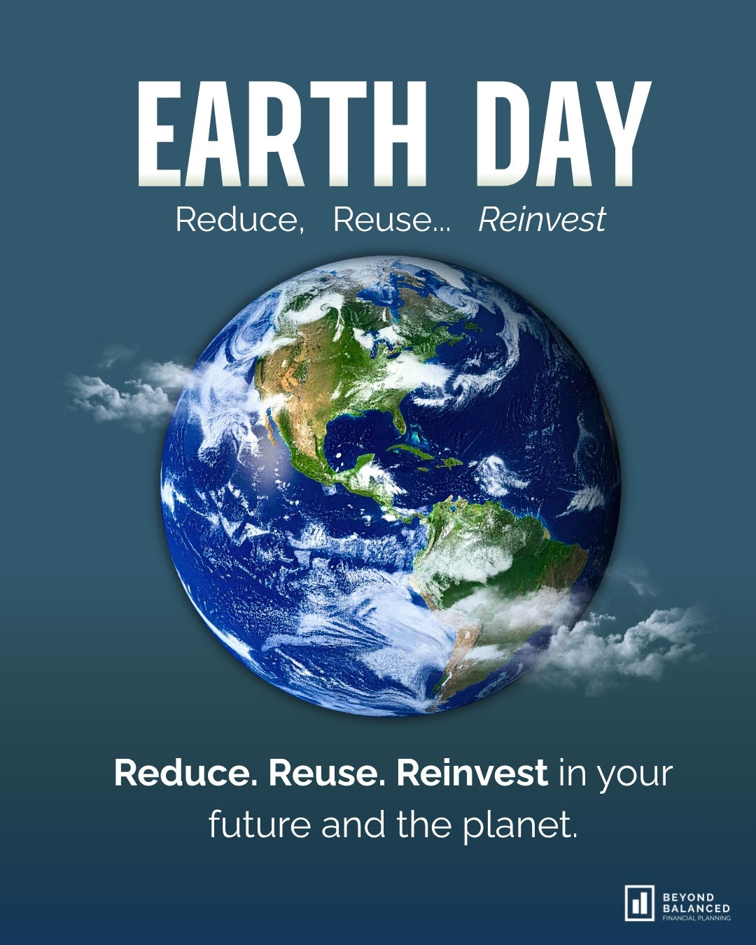 This Earth Day, it’s a good reminder: the best results, whether in your finances or the environment, come from consistent, intentional choices over time.
ㅤ
At Beyond Balanced, we believe stewardship goes beyond money. It’s about how you use your resources, the impact you create, and the legacy you leave behind.
ㅤ
🌱 Small decisions add up:
✔️ Spending with intention
✔️ Investing for the long term
✔️ Aligning your money with your values
ㅤ
Because building wealth and building a better future doesn't have to be separate goals.
ㅤ
🌍 Both start with a plan.
ㅤ
.
ㅤ
.
ㅤ
.
ㅤ
.
ㅤ
This is for educational purposes only and is not personalized financial or tax advice. Always consult a qualified professional regarding your specific situation.
ㅤ
#EarthDay #CFP #FinancialPlanning #SustainableInvesting #WealthWithPurpose #BeyondBalanced #LegacyPlanning #IntentionalLiving #BeyondBalancedFinancial #FinancialPlanning #WealthBuilding #MoneyMindset #Investing #FinancialFreedom #BuildWealth #PersonalFinance #WealthMindset #FinancialLiteracy #InvestSmart #FutureFocused #MoneyGoals #AssetBuilding #PassiveIncome #FinancialSecurity #SmartMoney #WealthCreation #LegacyBuilding #FinanceTips #MidlandTX #WestTexas
