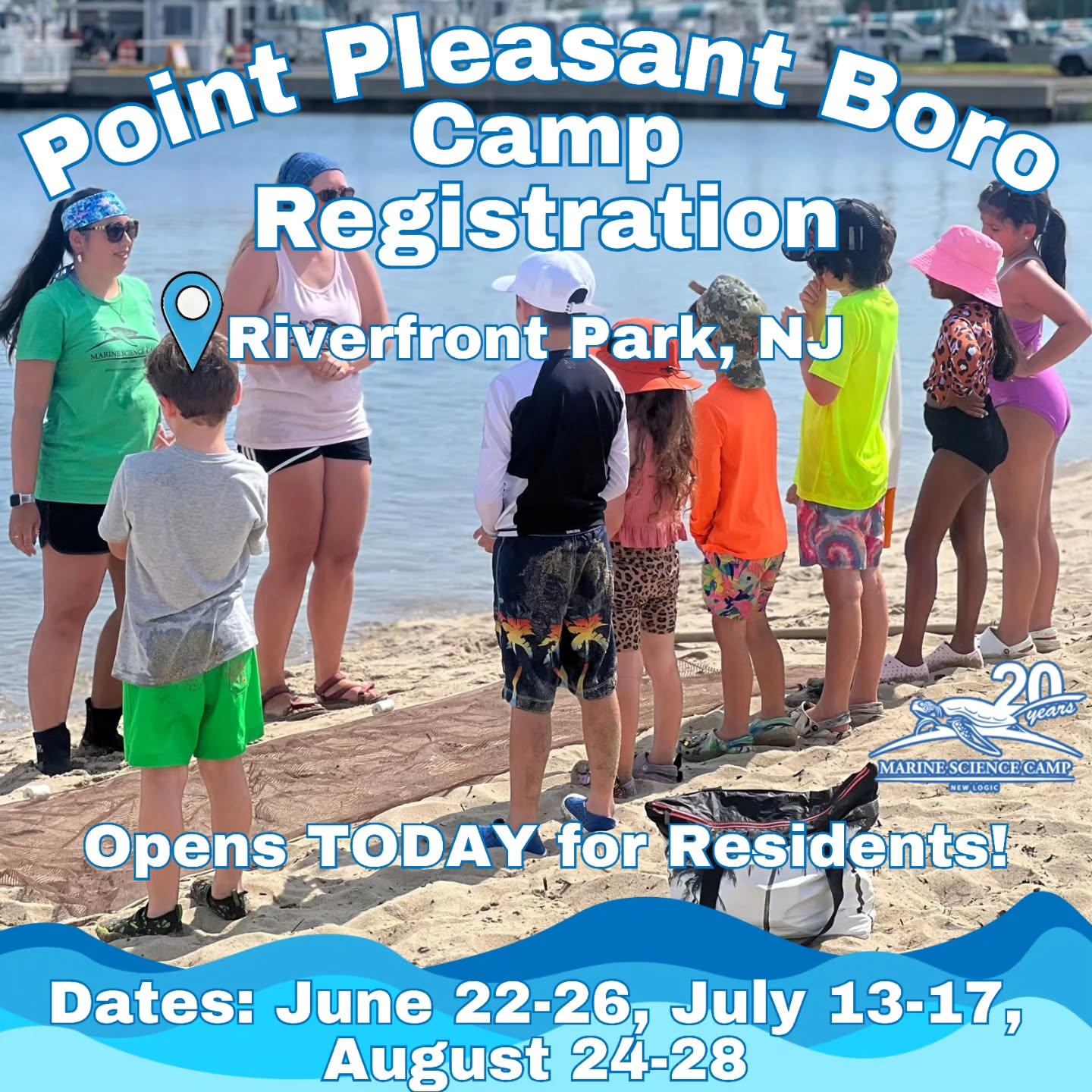 ☀️ BOROUGH CAMPERS, THIS ONE'S FOR YOU! ☀️
Point Pleasant Borough registration is NOW OPEN! Spots fill fast, and we don't want your kid to miss out on the summer that changes everything.
📍 Riverfront Park
Session Dates: June 22-26 | July 13-17 | August 24-28
Borough Residents: Sign up NOW!
Non-Borough Residents: Your turn is Friday!
Cast your line and register today.
🔗https://marinesciencecamp.com/camp/point-pleasant-m-f-9am-2pm-ages-5-14/
.
.
.
#PointPleasantBoro #OceanCounty #NewJersey #MarineScienceCamp #RiverfrontPark