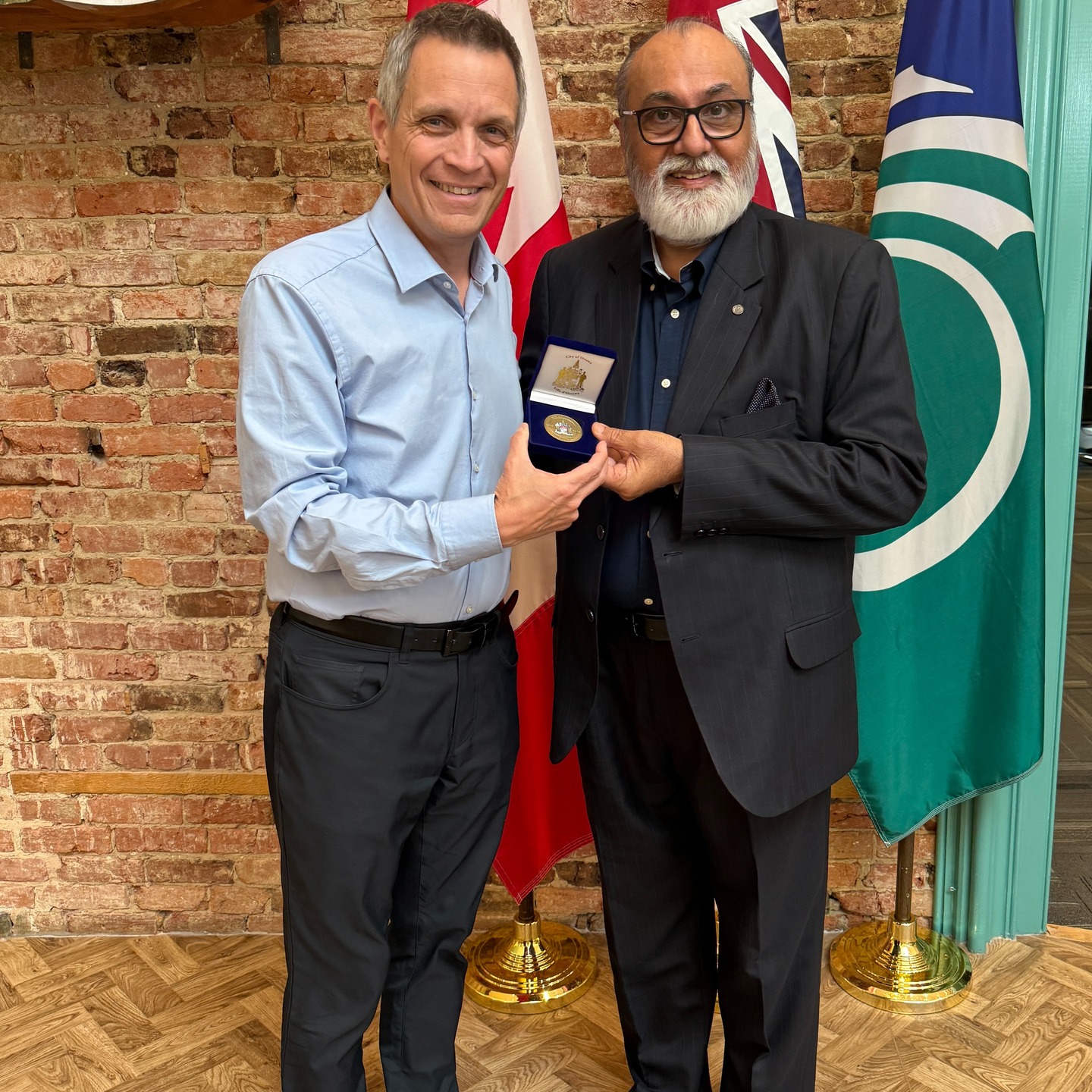 Feeling deeply honoured and grateful to receive a special #Ottawa200 commemorative pin from @_marksutcliffe Mayor Mark Sutcliffe in recognition of my contributions to our city. ✨
As Ottawa celebrates its 200th anniversary, this meaningful recognition is a wonderful reminder of the importance of community, service and giving back.
I am proud to call Ottawa home and look forward to continuing to support and contribute to our community for many years to come.
Thank you, Mayor Sutcliffe, for this memorable honour.
Happy 200th anniversary, Ottawa! 🎉
1826–2026
#Ottawa200 #Ottawa #ProudOttawan #CommunityImpact #CommunityService #GivingBack #Gratitude #OttawaLife #Bicentennial